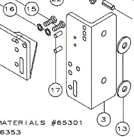 #03 PL-65 Port side transom rail CMC-6003