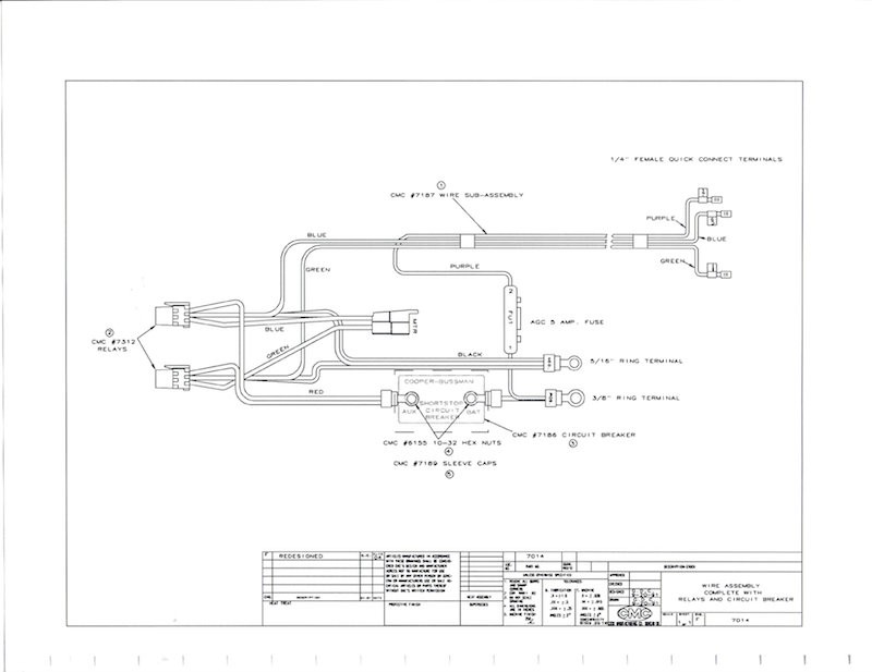 #24 CMC Complete Tilt Trim Wiring Harness 7014G-7123-7124-51380 Free Shipping
